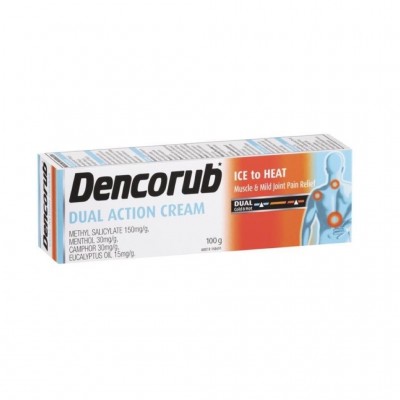 澳洲 Dencorub 熱療冷敷雙效關節按摩膏100g緩解肌肉腰背肩頸酸痛【先涼後溫熱 活血化瘀】